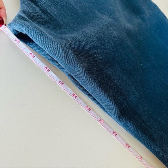 VINTAGE Y2K HERITAGE 1981 Navy Blue Denim Jeans Low Rise Straight Leg Pants 30 - Picture 10 of 14